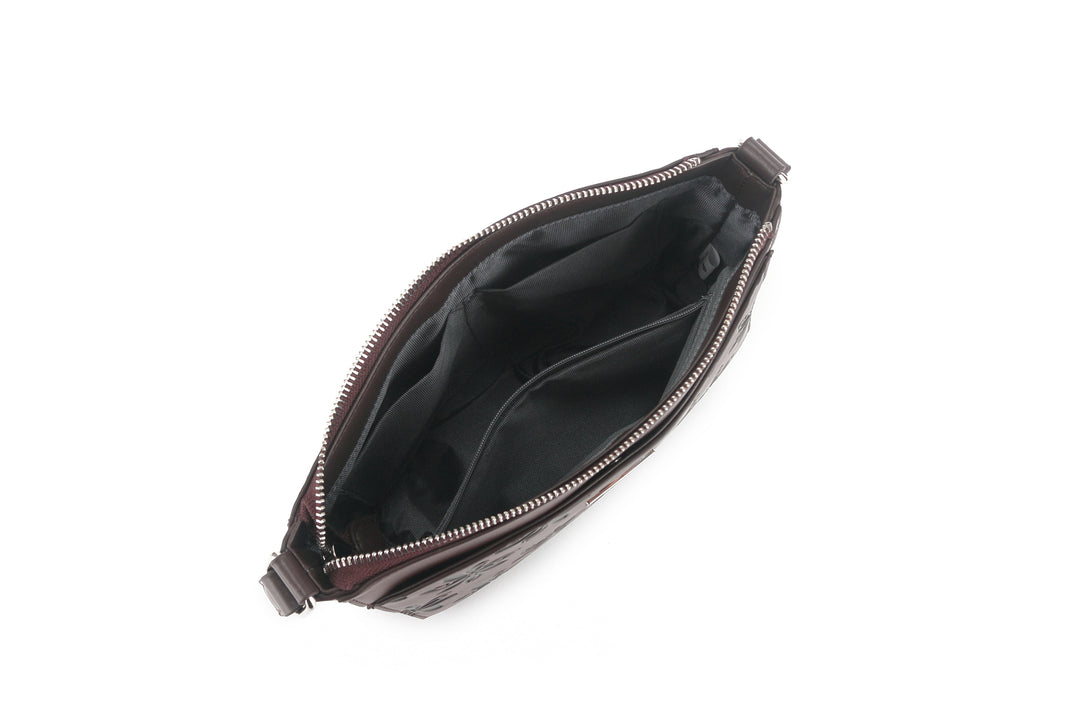 Crossbody Brittney Tiare Brown Embossed