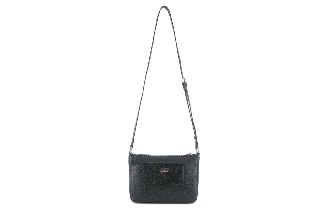 Crossbody Brittney Quilt Black Embossed
