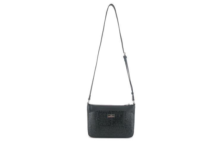 Crossbody Brittney Quilt Black Embossed