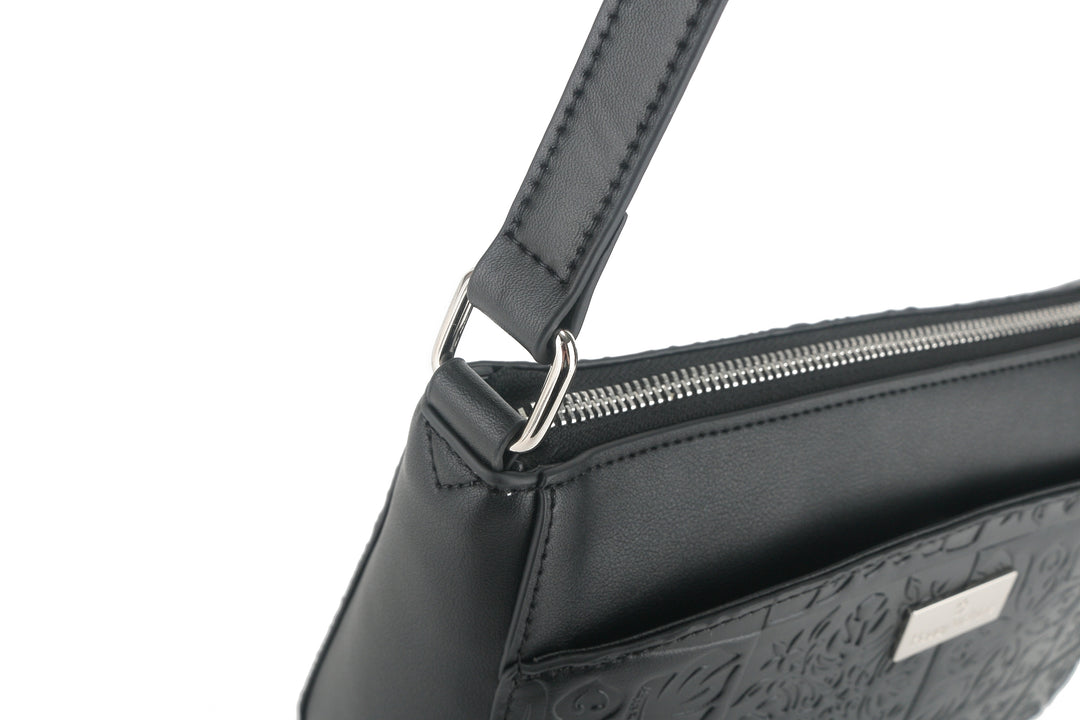 Crossbody Brittney Quilt Black Embossed