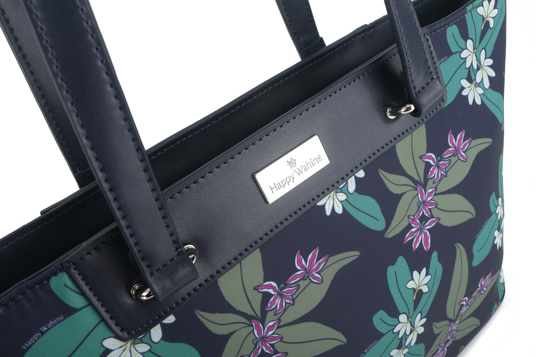Tote Bag Ke'olu Naupaka Navy