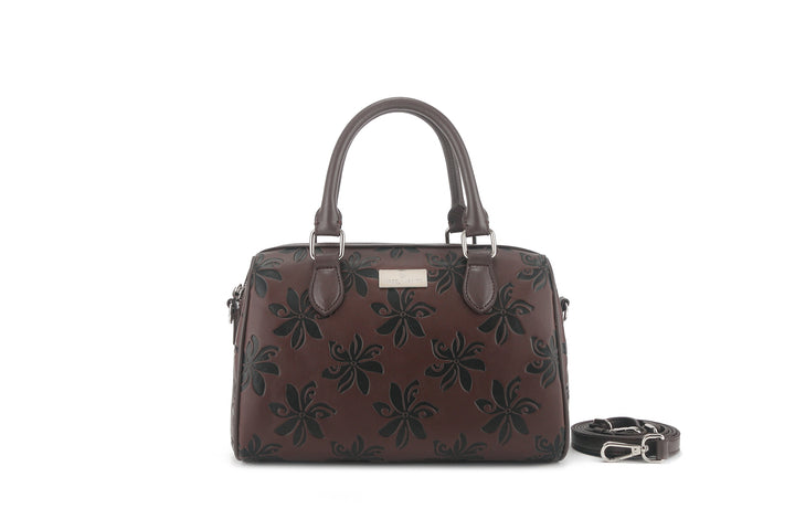 Satchel Michelle Tiare Brown Embossed