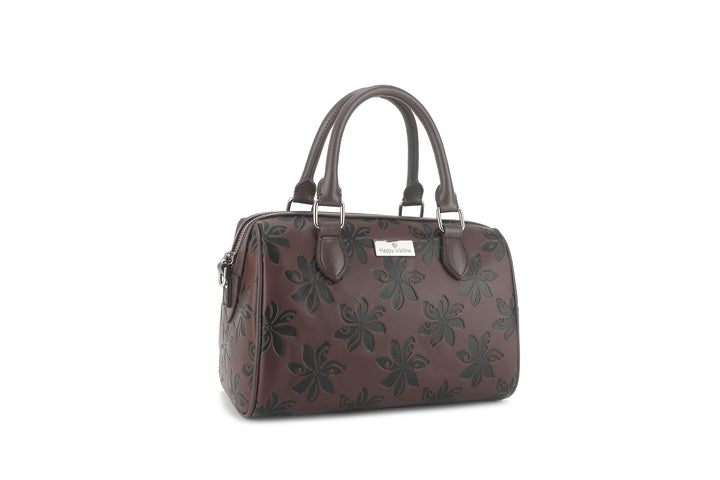 Satchel Michelle Tiare Brown Embossed