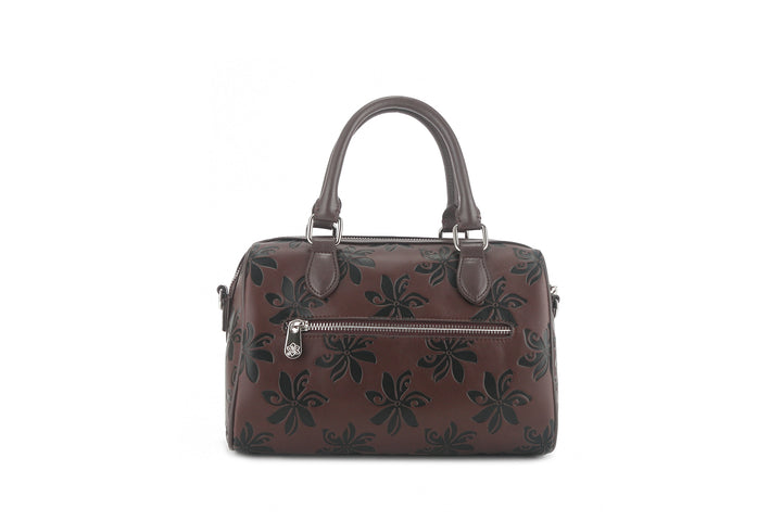 Satchel Michelle Tiare Brown Embossed