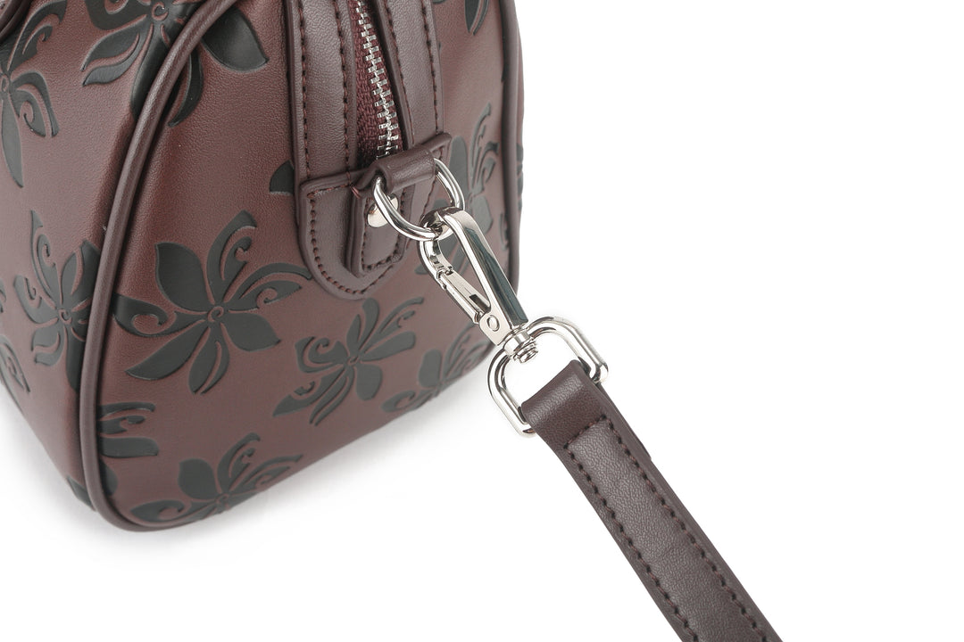Satchel Michelle Tiare Brown Embossed