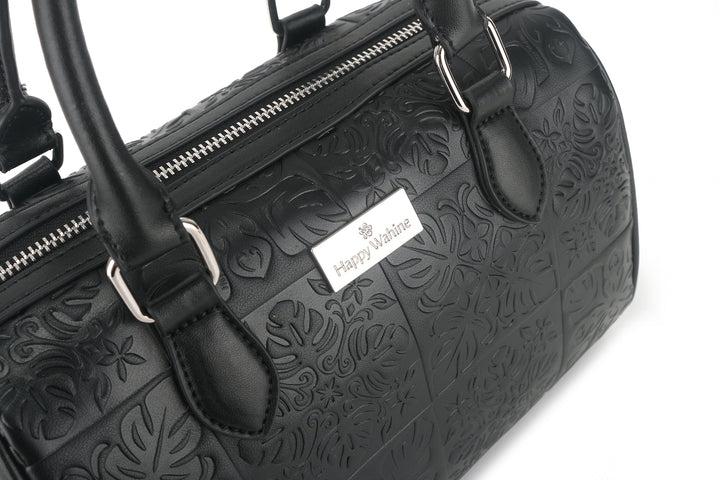 Satchel Michelle Quilt Black Embossed