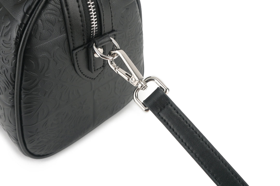 Satchel Michelle Quilt Black Embossed