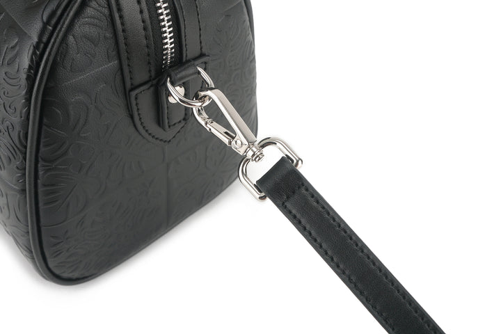 Satchel Michelle Quilt Black Embossed