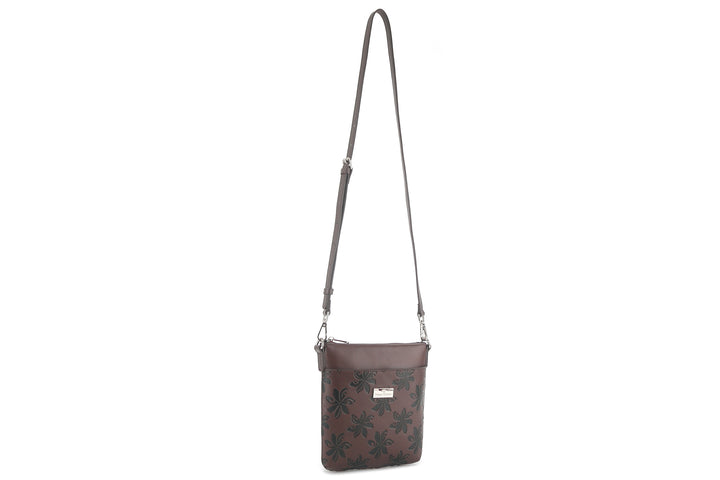 Crossbody Lisa Tiare Brown Embossed