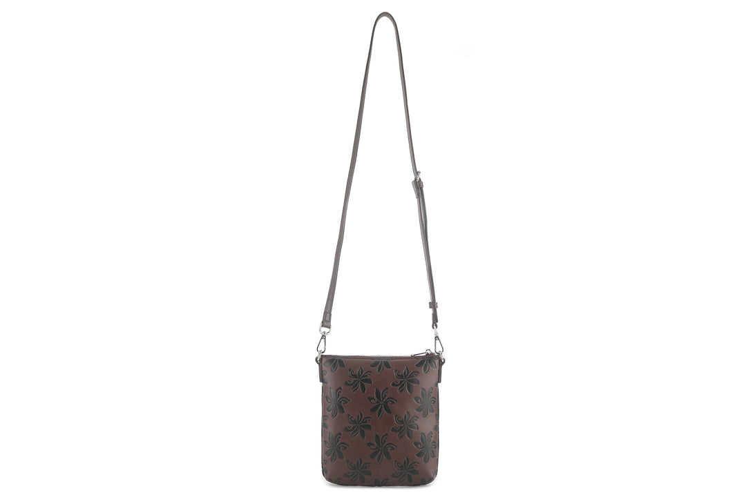 Crossbody Lisa Tiare Brown Embossed
