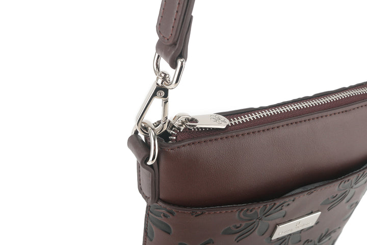 Crossbody Lisa Tiare Brown Embossed