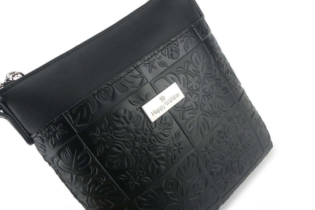 Crossbody Lisa Quilt Black Embossed