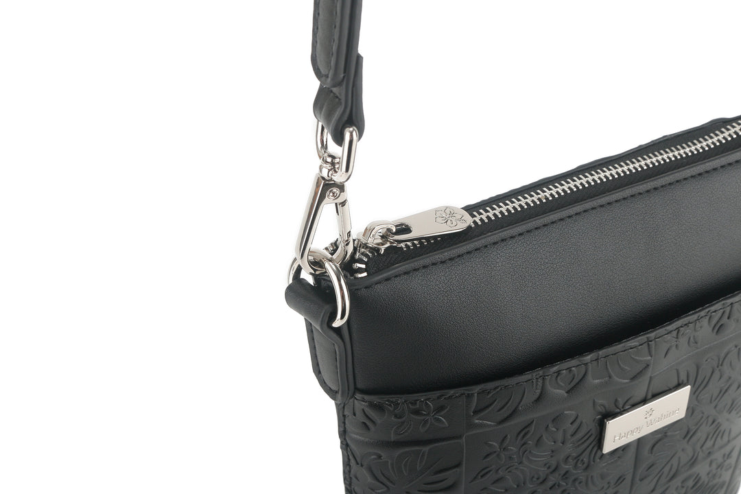 Crossbody Lisa Quilt Black Embossed