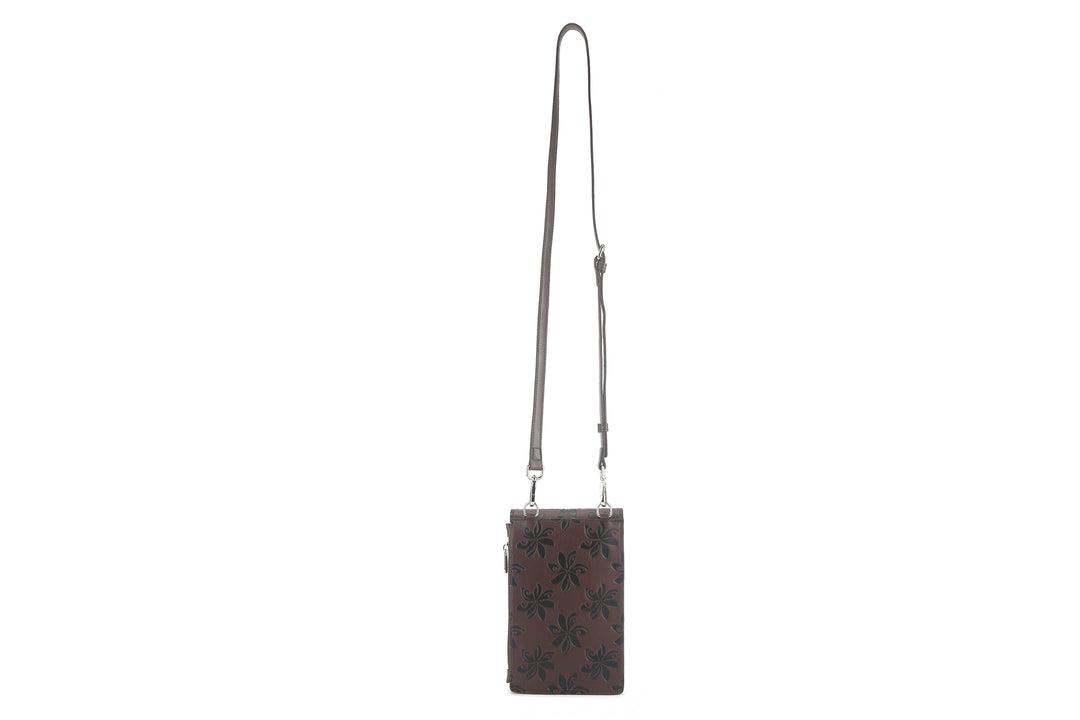 Crossbody Anna Tiare Brown Embossed