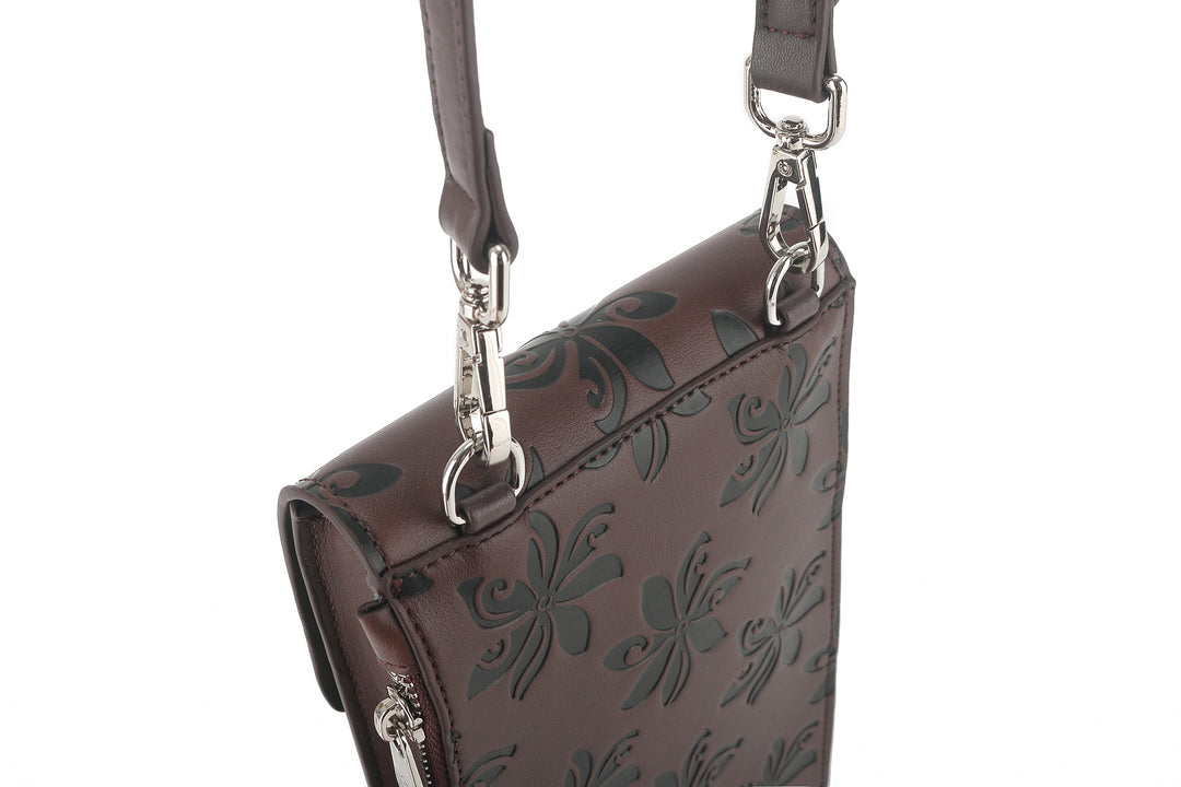 Crossbody Anna Tiare Brown Embossed