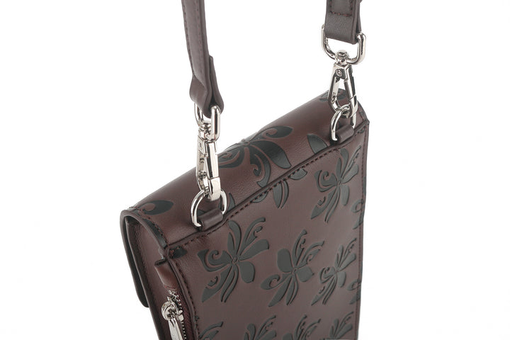 Crossbody Anna Tiare Brown Embossed