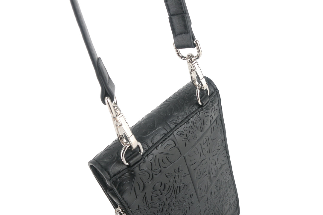 Crossbody Anna Quilt Black Embossed