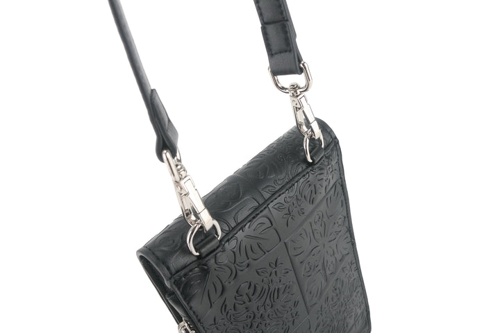 Crossbody Anna Quilt Black Embossed