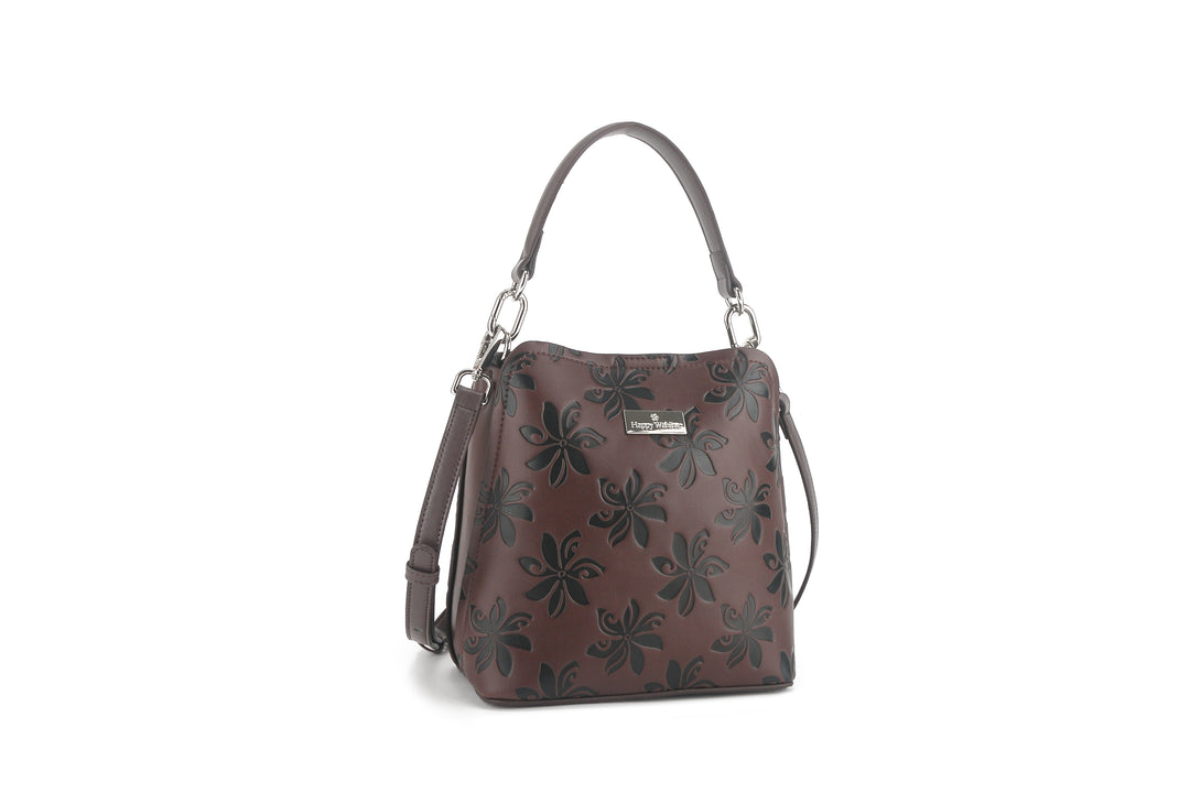 Crossbody Abby Tiare Brown Embossed