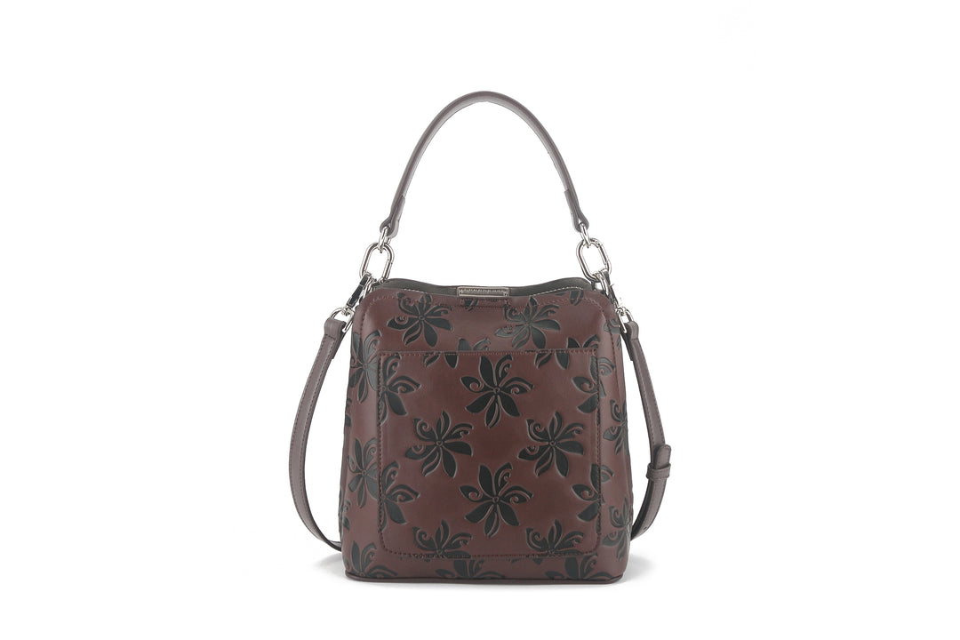 Crossbody Abby Tiare Brown Embossed