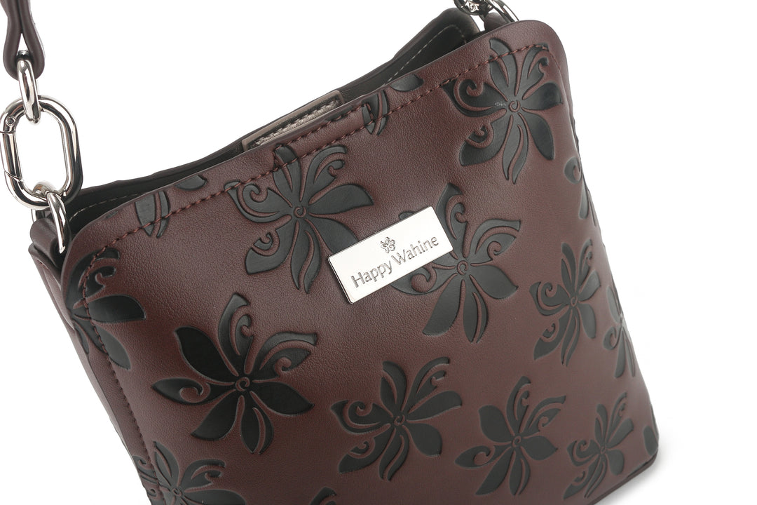 Crossbody Abby Tiare Brown Embossed