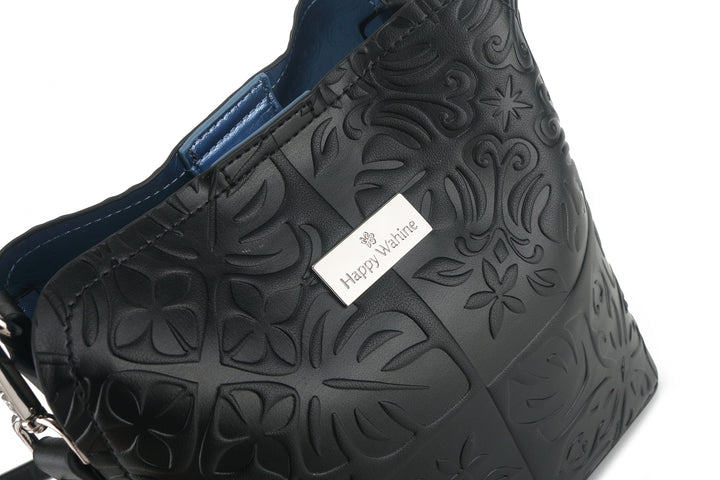 Crossbody Abby Quilt Black Embossed