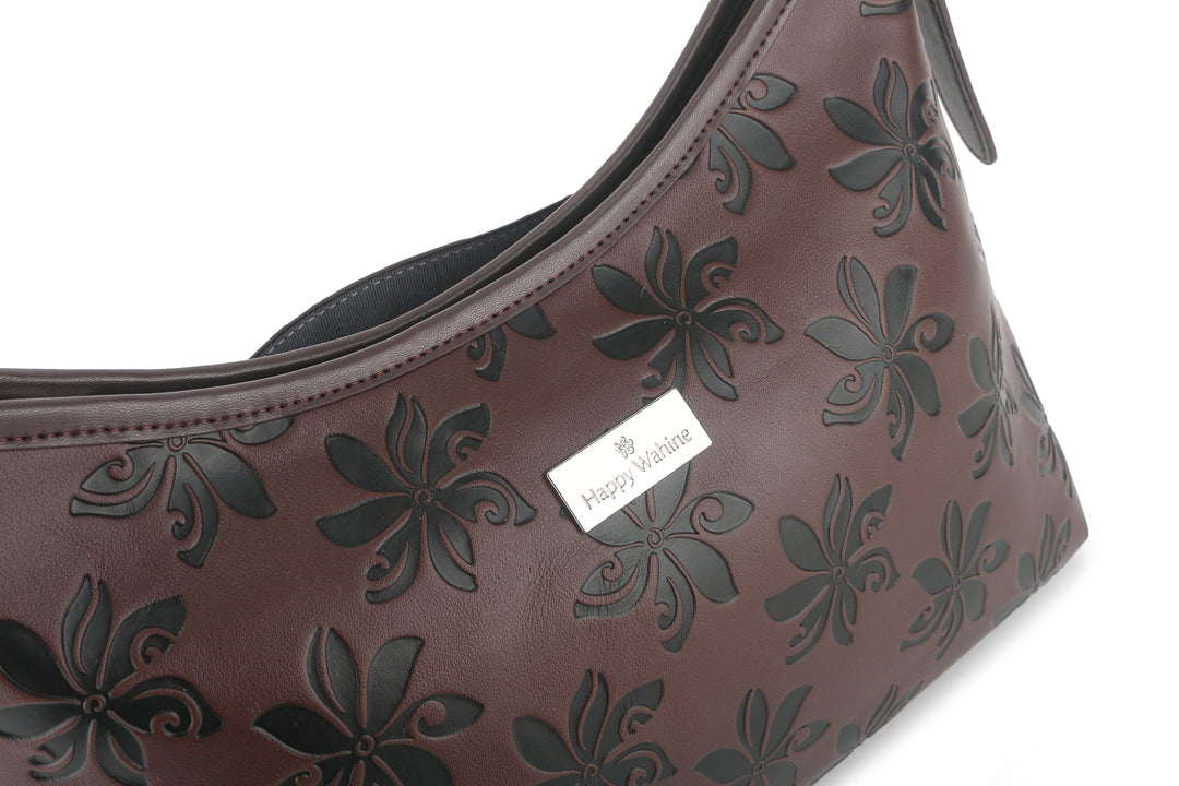 Shoulder Bag Edith Tiare Brown Embossed