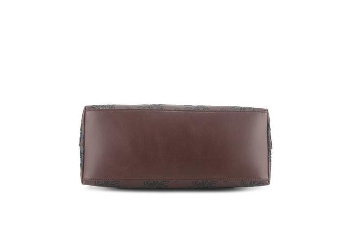 Shoulder Bag Edith Tiare Brown Embossed