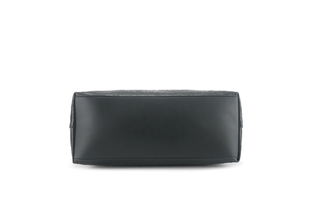 Shoulder Bag Edith Quilt Black Embossed