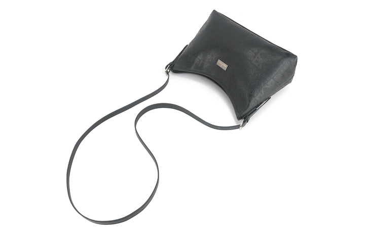 Shoulder Bag Edith Quilt Black Embossed