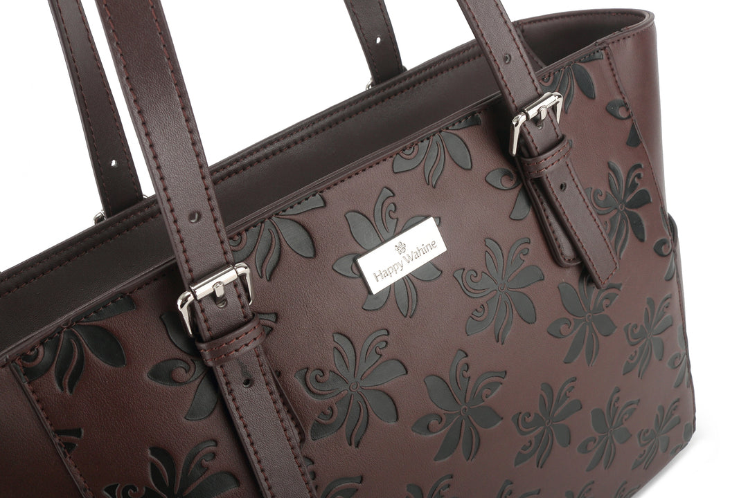 Tote Elizabeth Tiare Brown Embossed