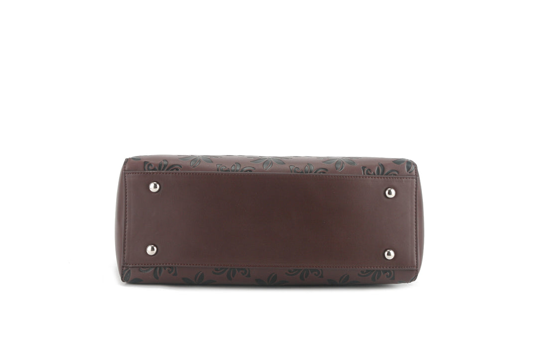 Tote Elizabeth Tiare Brown Embossed