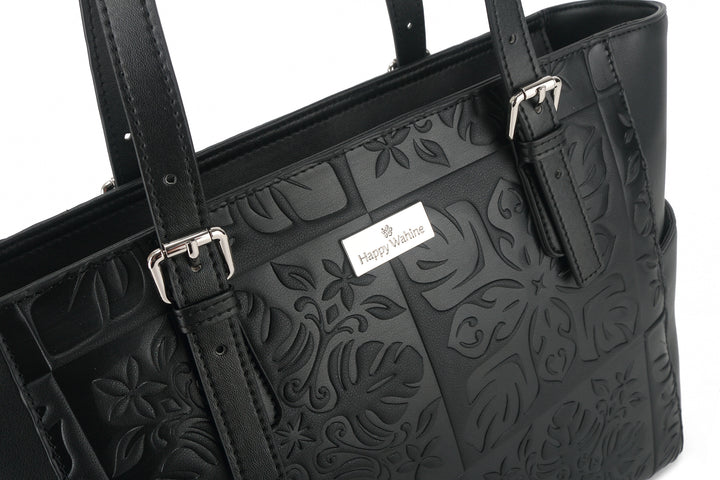 Tote Elizabeth Quilt Black Embossed