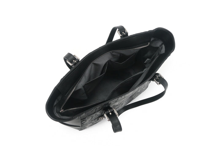 Tote Elizabeth Quilt Black Embossed