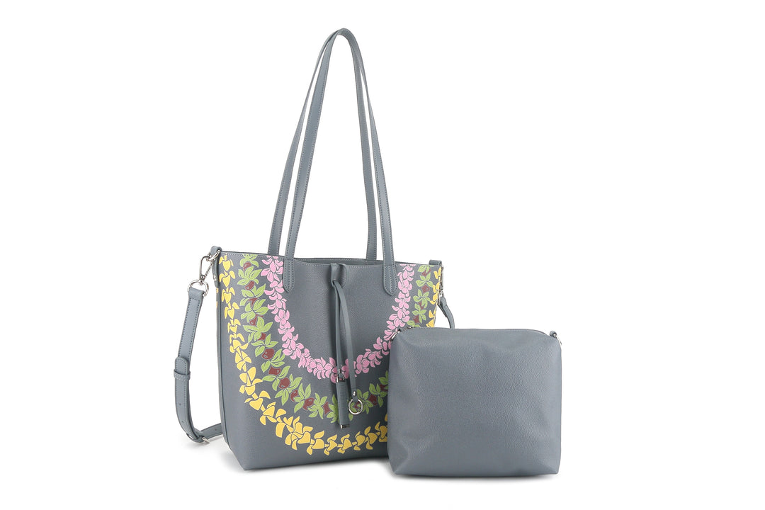 Reversible Tote Nancy Small Lei Grey