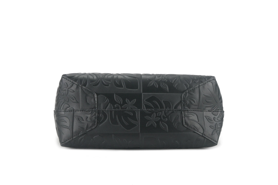 Reversible Tote Nancy Small Quilt Black Embossed