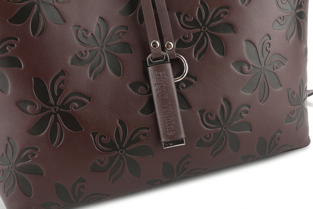 Reversible Tote Nancy Small Tiare Brown Embossed