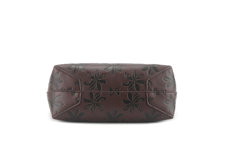 Reversible Tote Nancy Small Tiare Brown Embossed