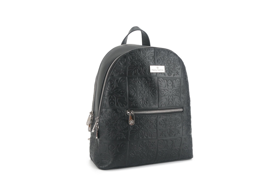 Backpack Tiffany Quilt Black Embossed