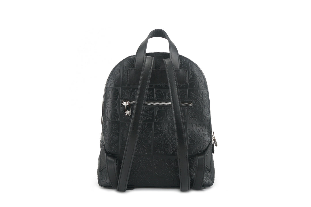 Backpack Tiffany Quilt Black Embossed