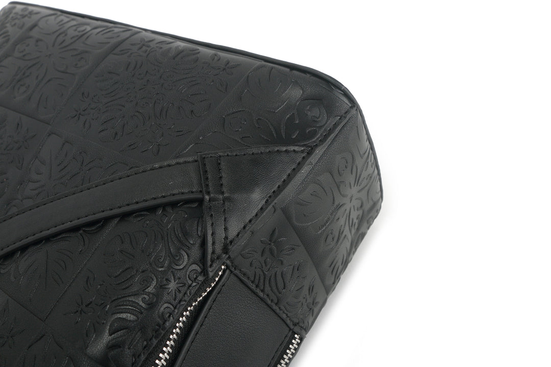 Backpack Tiffany Quilt Black Embossed