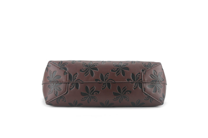 Reversible Tote Nancy Large Tiare Brown Embossed