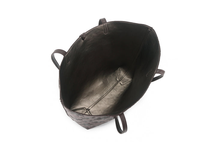 Reversible Tote Nancy Large Tiare Brown Embossed