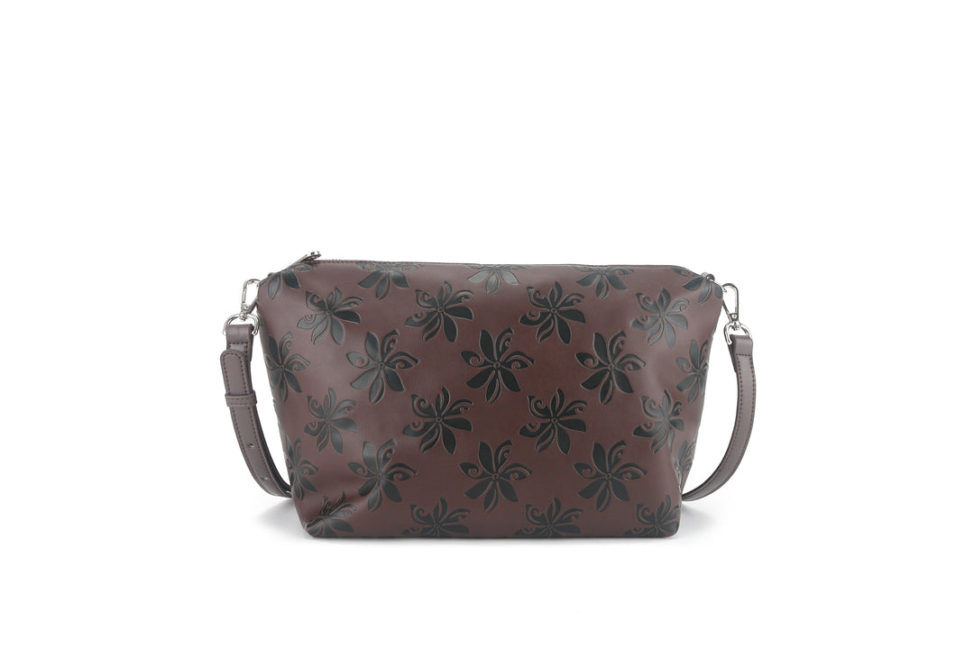 Reversible Tote Nancy Large Tiare Brown Embossed