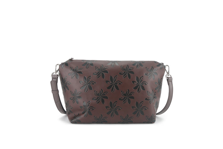 Reversible Tote Nancy Large Tiare Brown Embossed