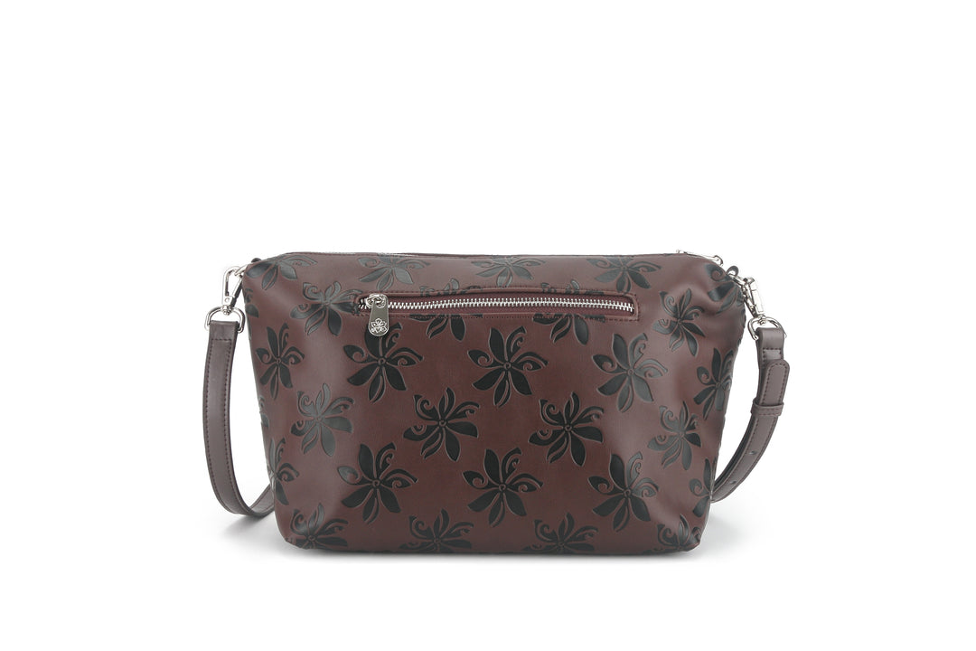 Reversible Tote Nancy Large Tiare Brown Embossed