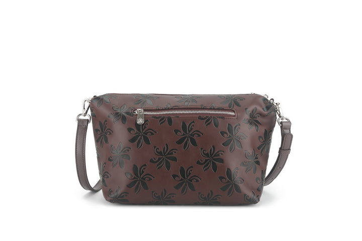 Reversible Tote Nancy Large Tiare Brown Embossed