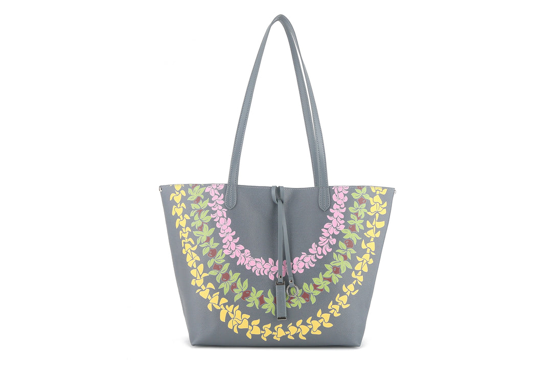 Reversible Tote Nancy Large Lei Grey