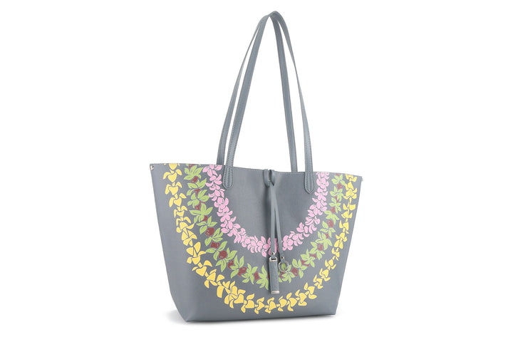 Reversible Tote Nancy Large Lei Grey