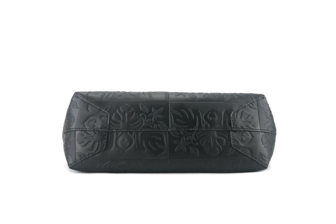 Reversible Tote Nancy Large Quilt Black Embossed